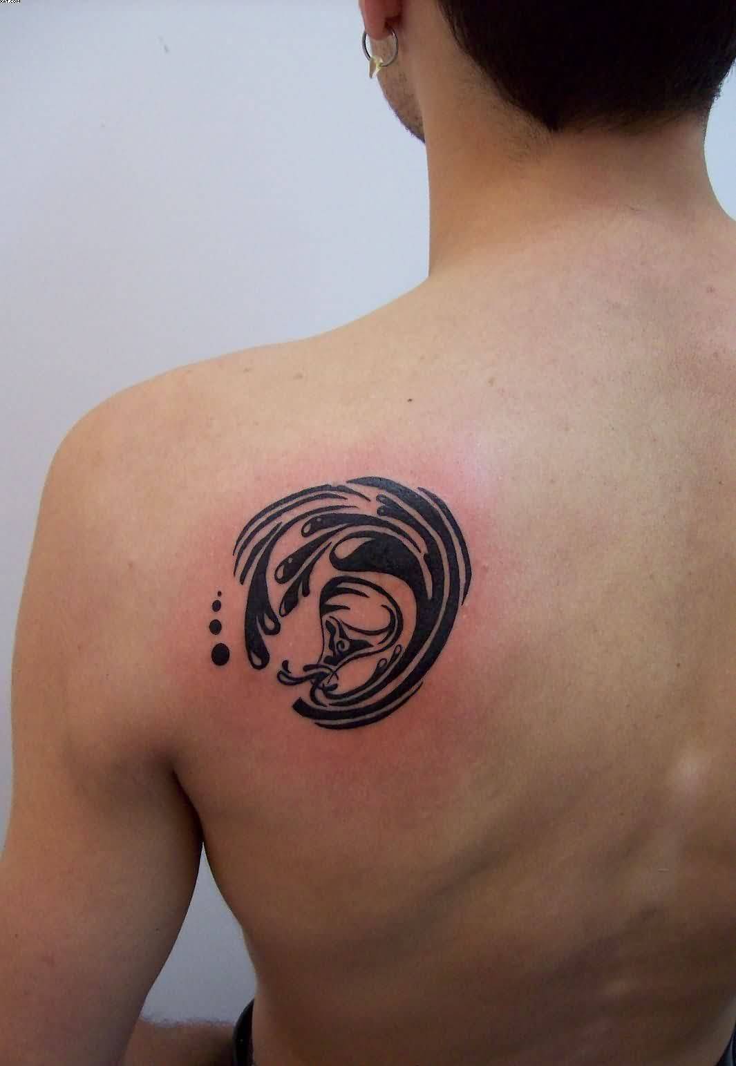 geometric Aquarius tattoos for men