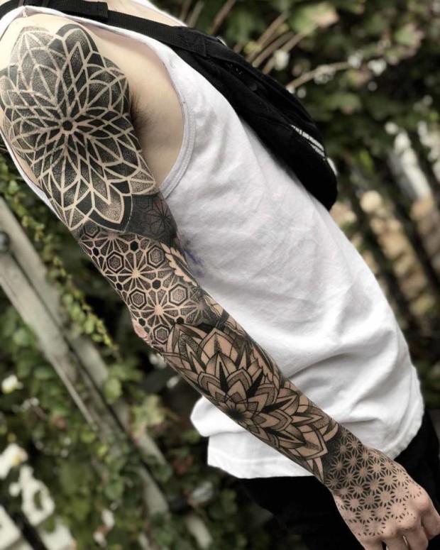 geometric tattoos for men 0017