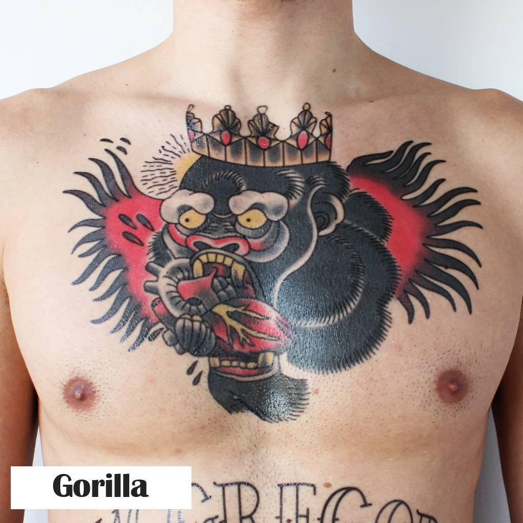 gorilla tattoos for men 0087