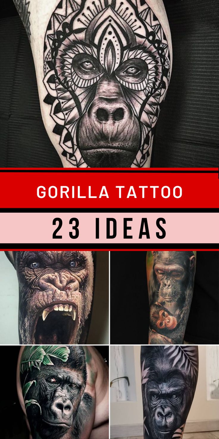 gorilla tattoos for men 0095