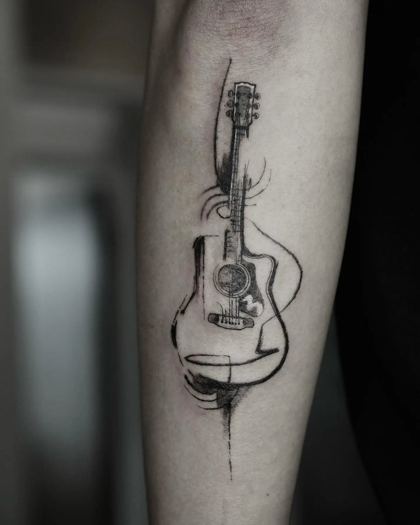 guitar tattoos for men 0011