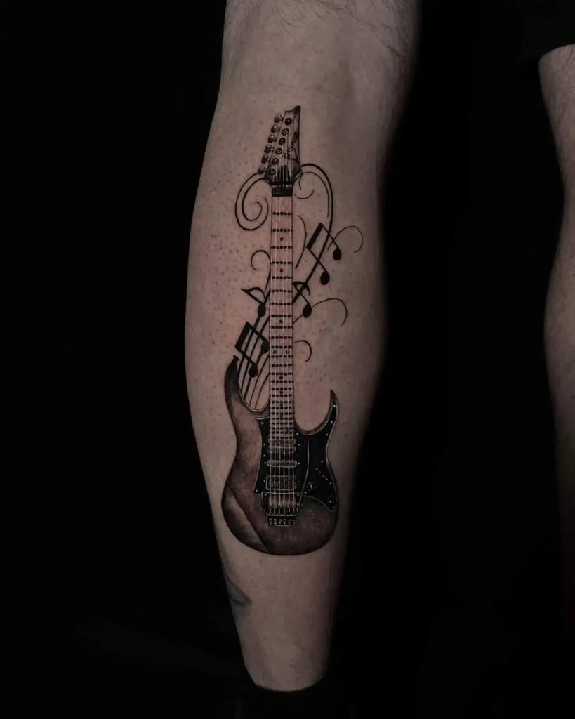 guitar tattoos for men 0012