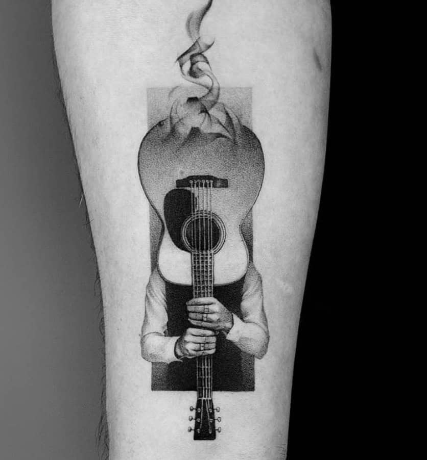 guitar tattoos for men 0015