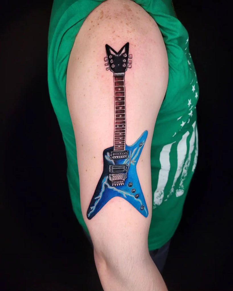 guitar tattoos for men 0016