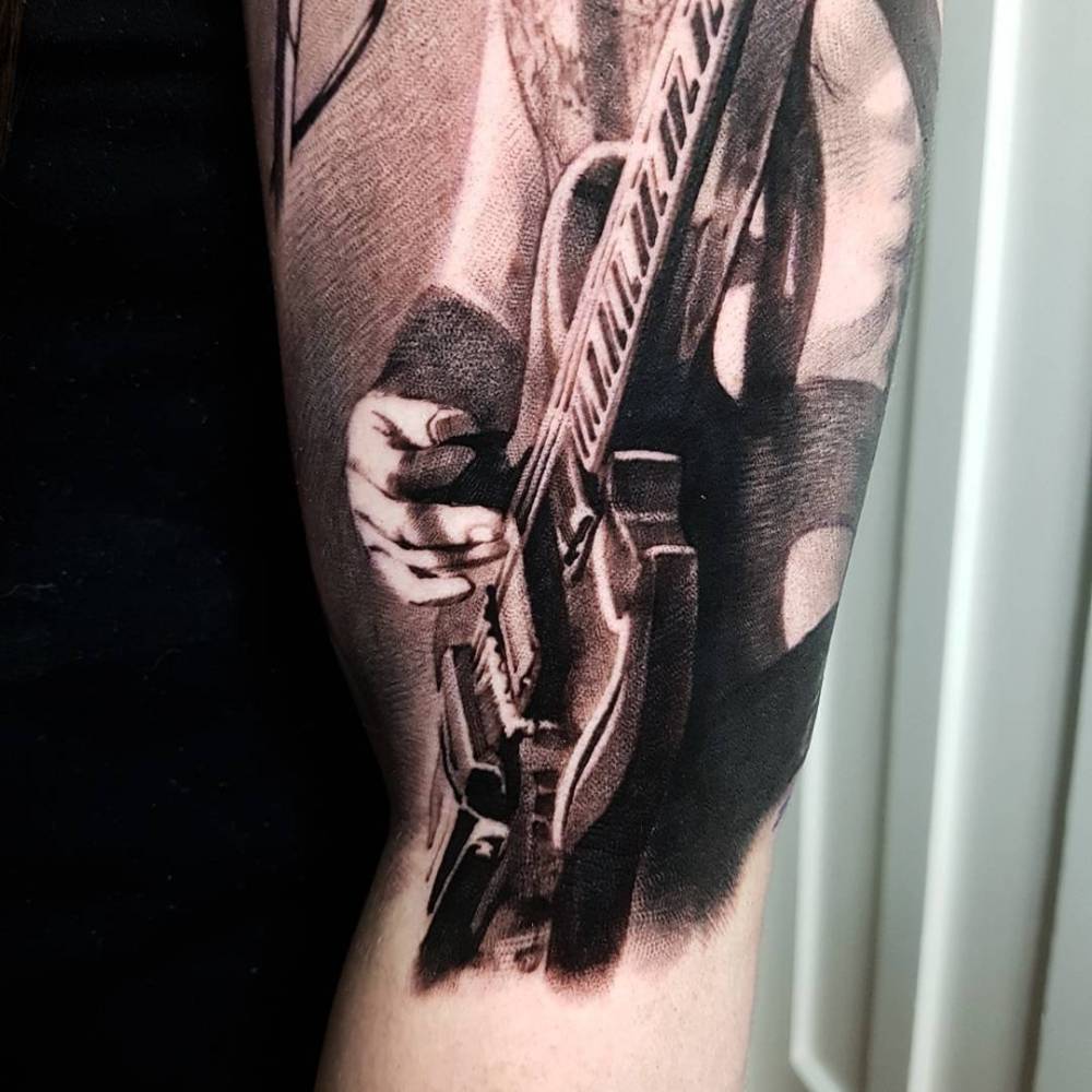 guitar tattoos for men 0017