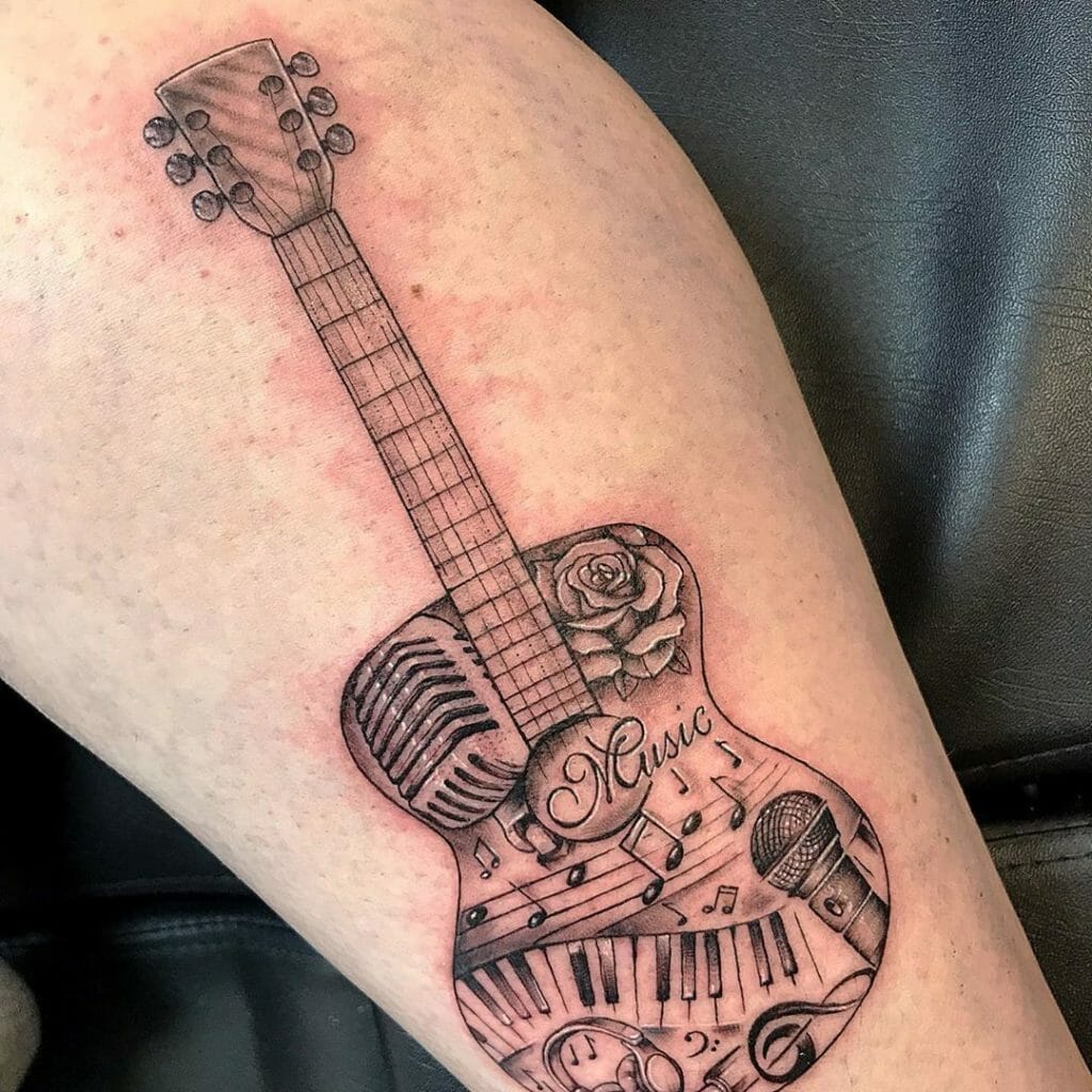 guitar tattoos for men 0030