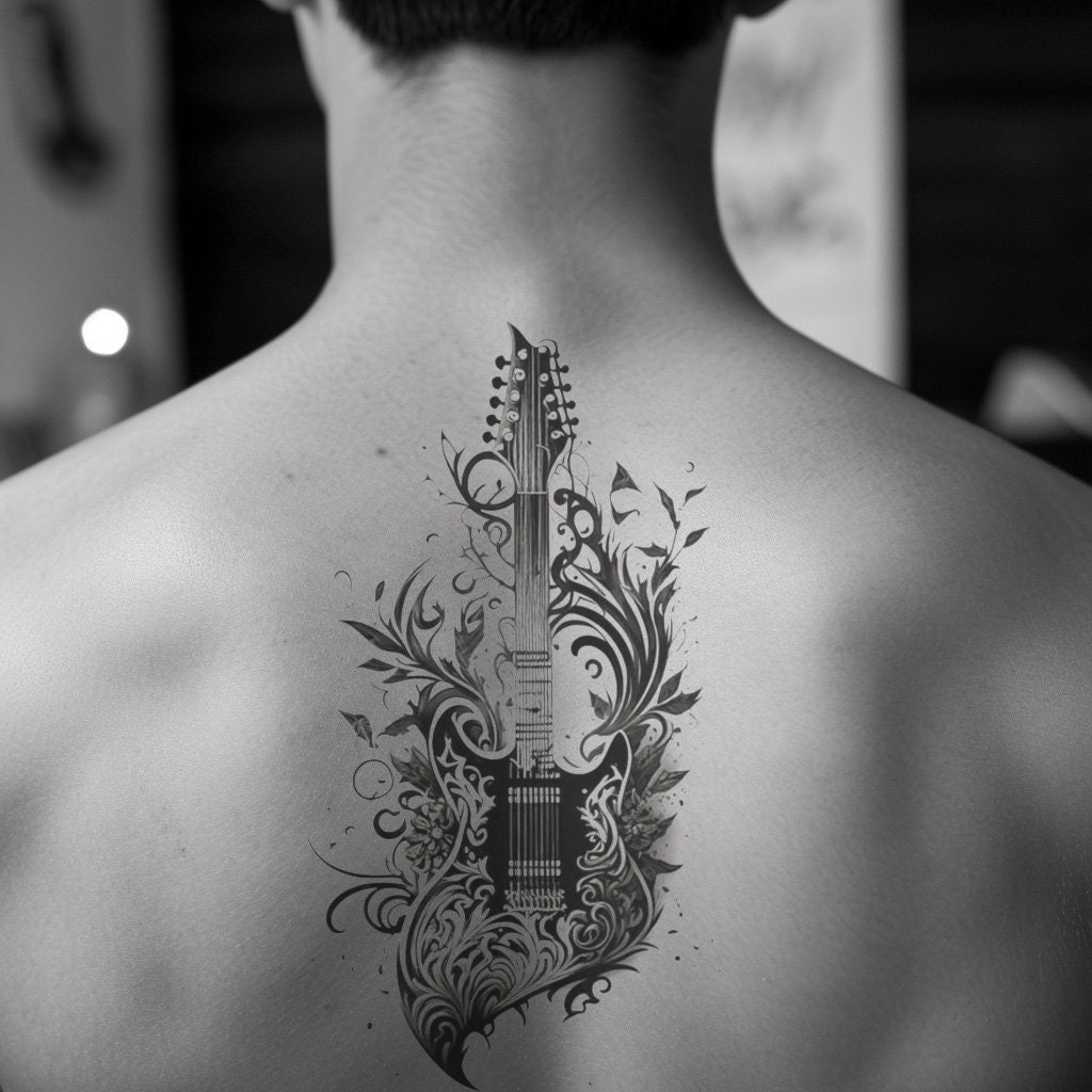 guitar tattoos for men 0031