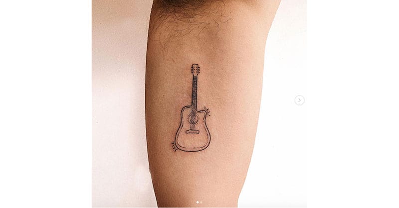 guitar tattoos for men 0034