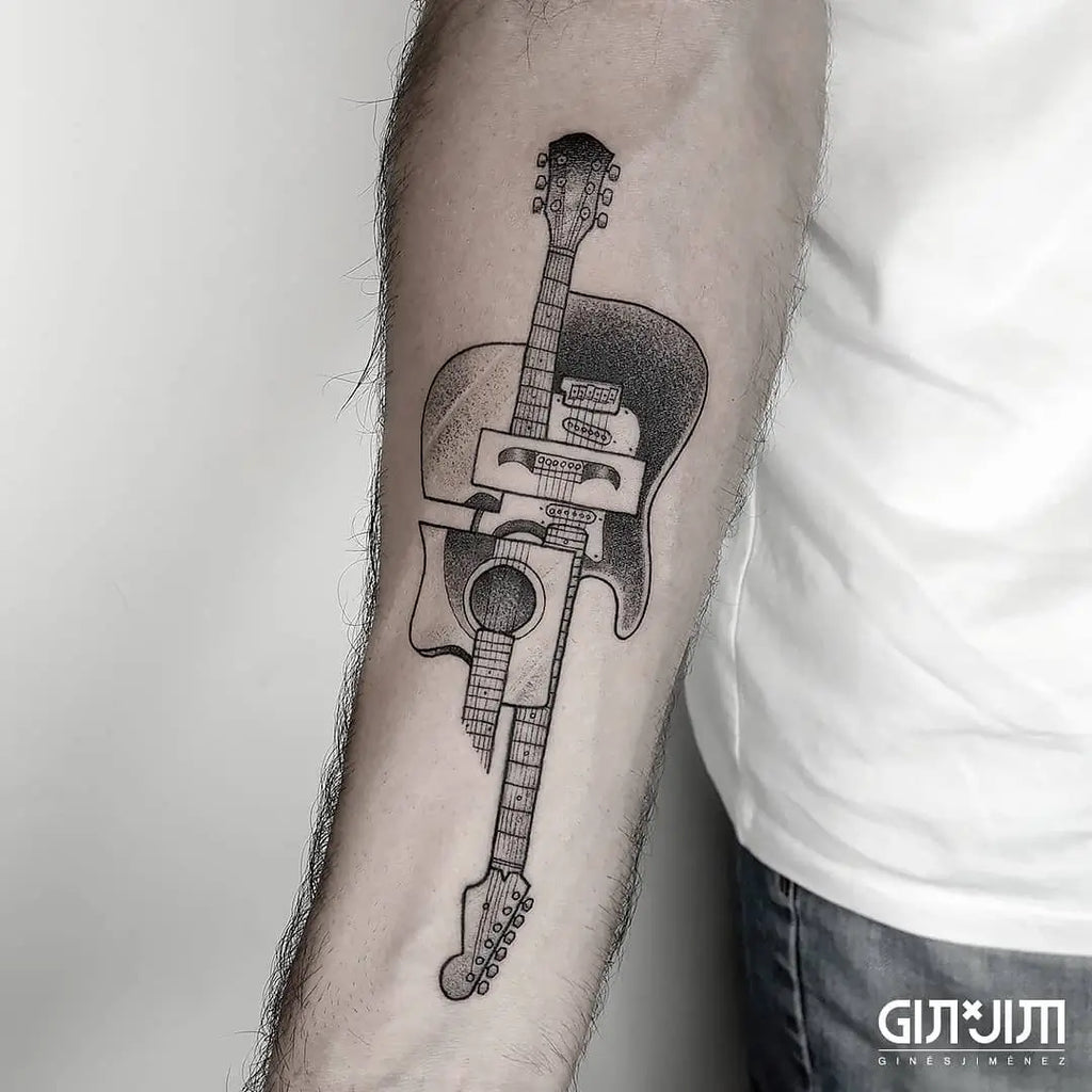 guitar tattoos for men 0044