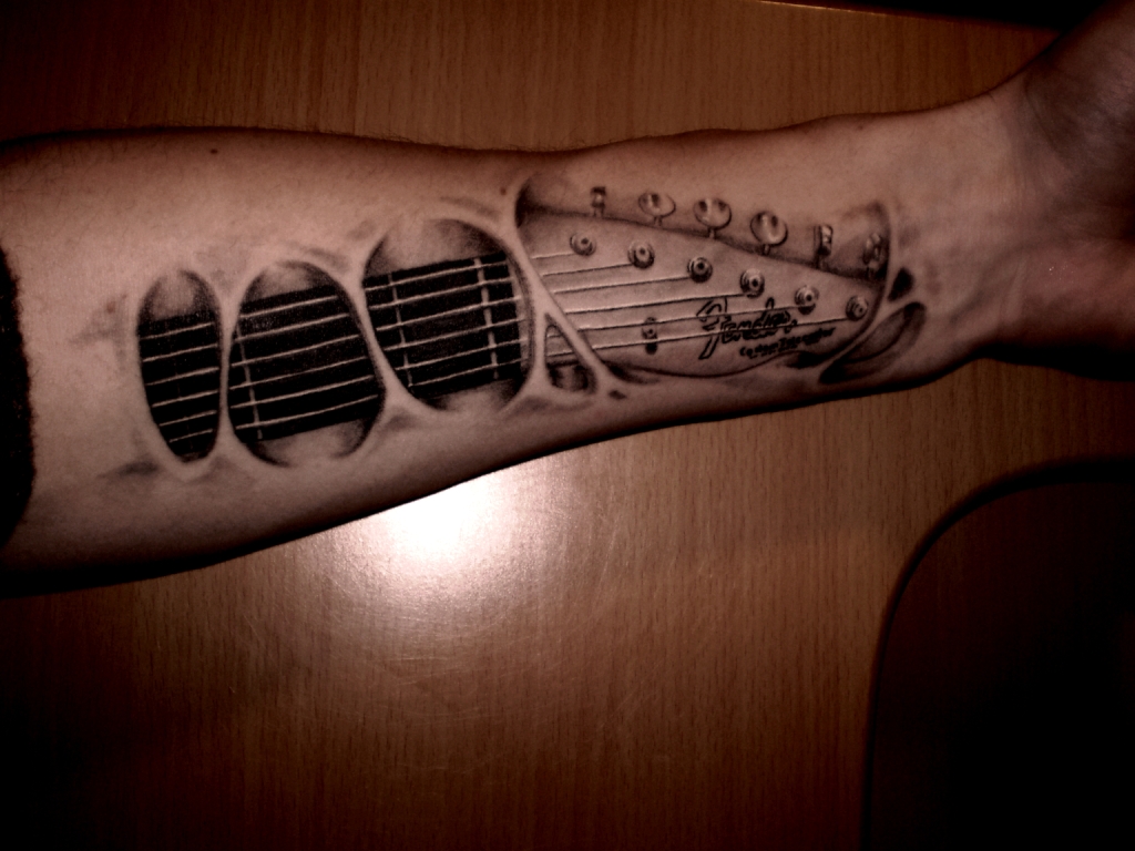 guitar tattoos for men 0049