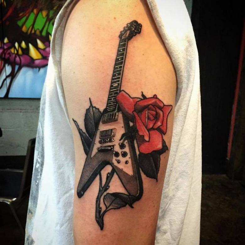 guitar tattoos for men 0050