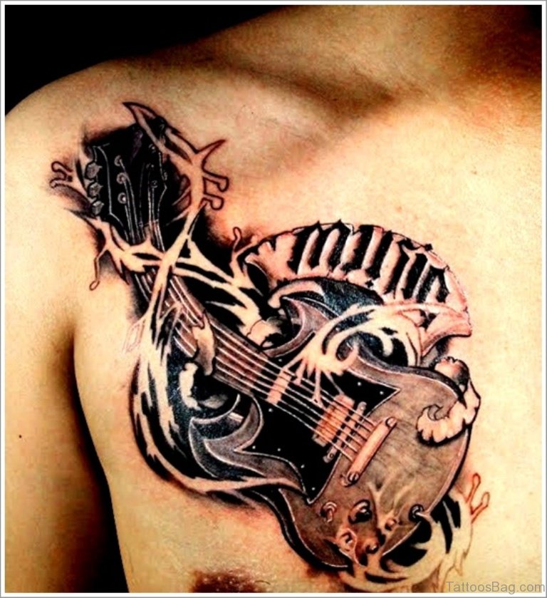 guitar tattoos for men 0054