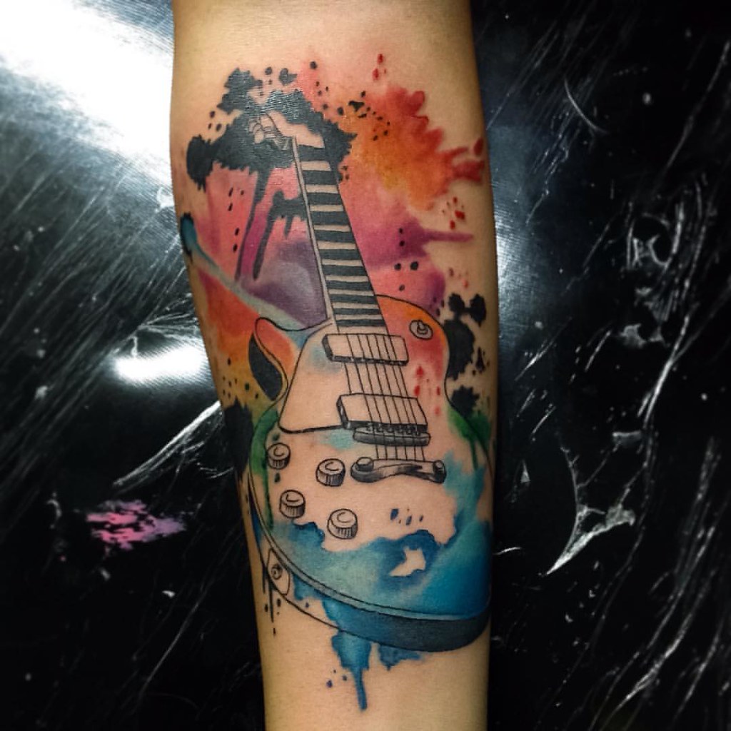 guitar tattoos for men 0055