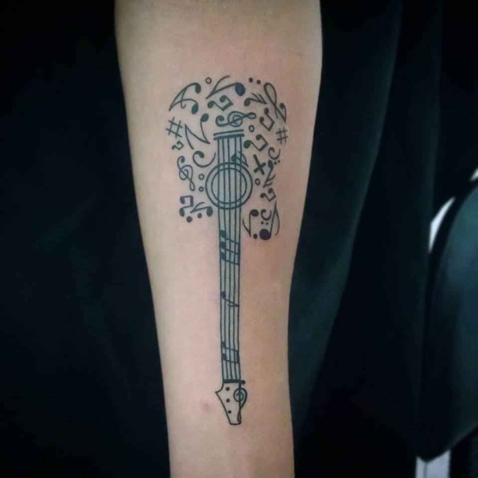 guitar tattoos for men 0064