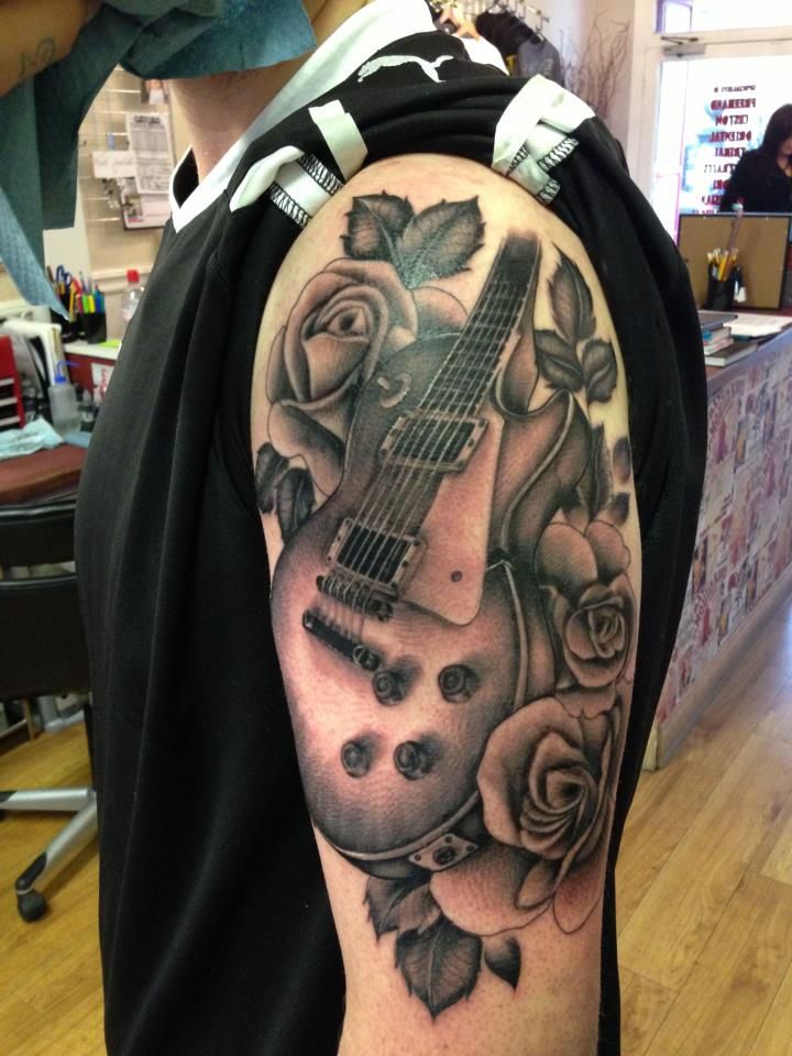 guitar tattoos for men 0094