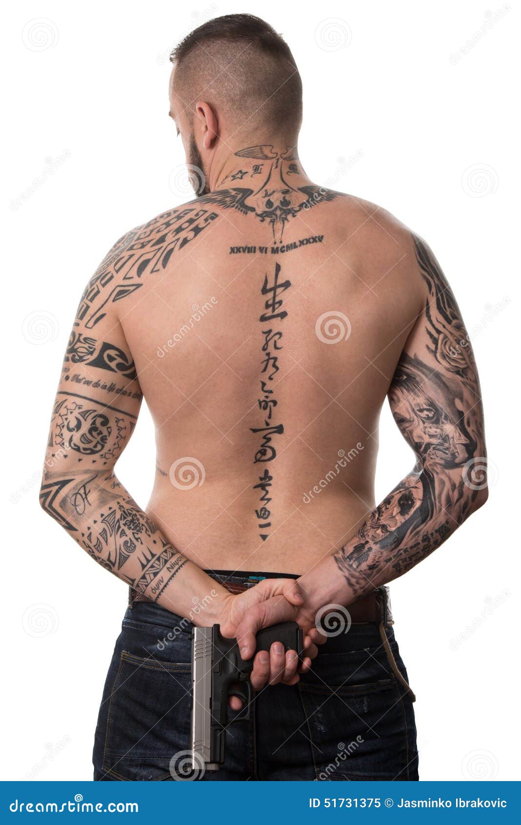 gun tattoos for men 0019