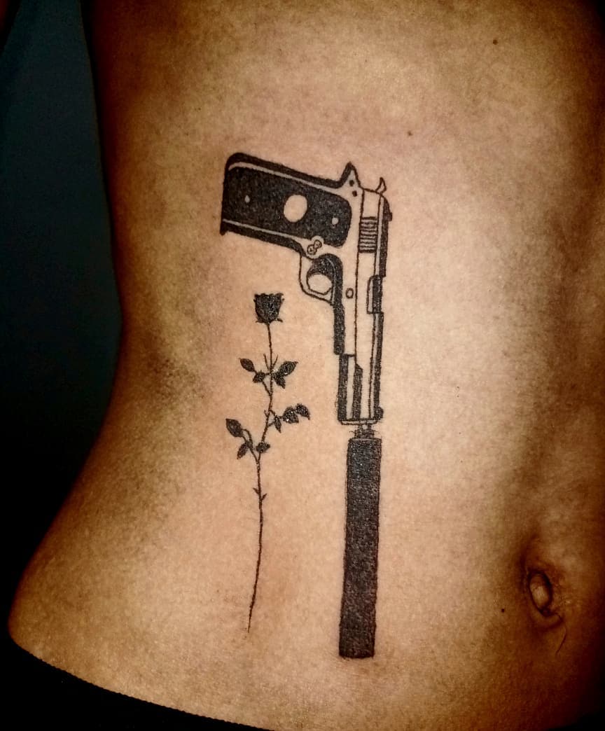 gun tattoos for men 0037