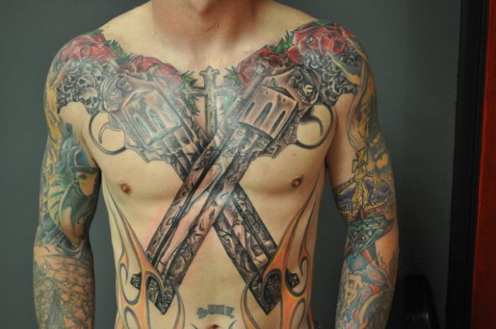 gun tattoos for men 0048