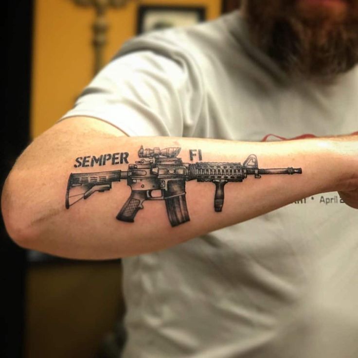 gun tattoos for men 0091