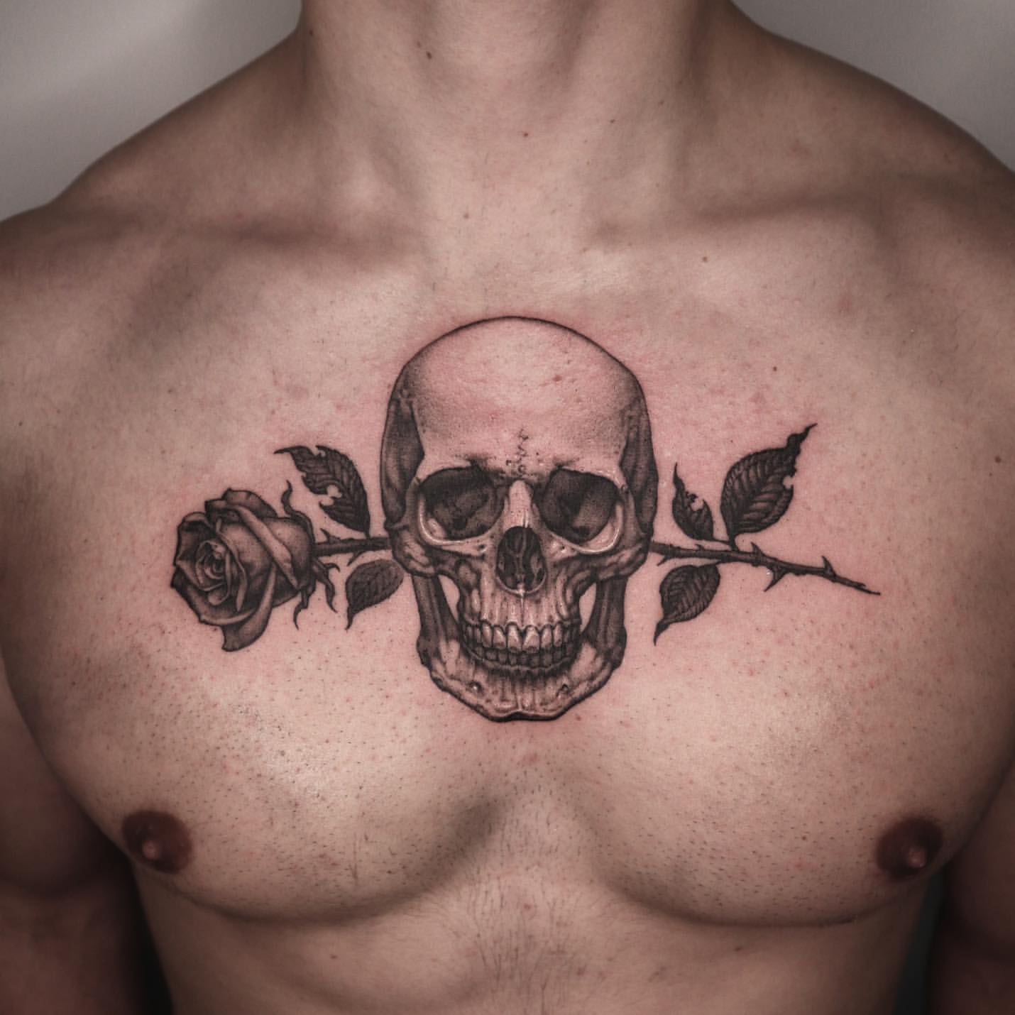 half chest tattoos for men 0014