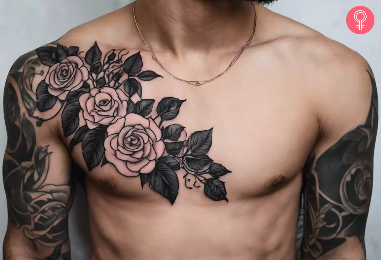 half chest tattoos for men 0026