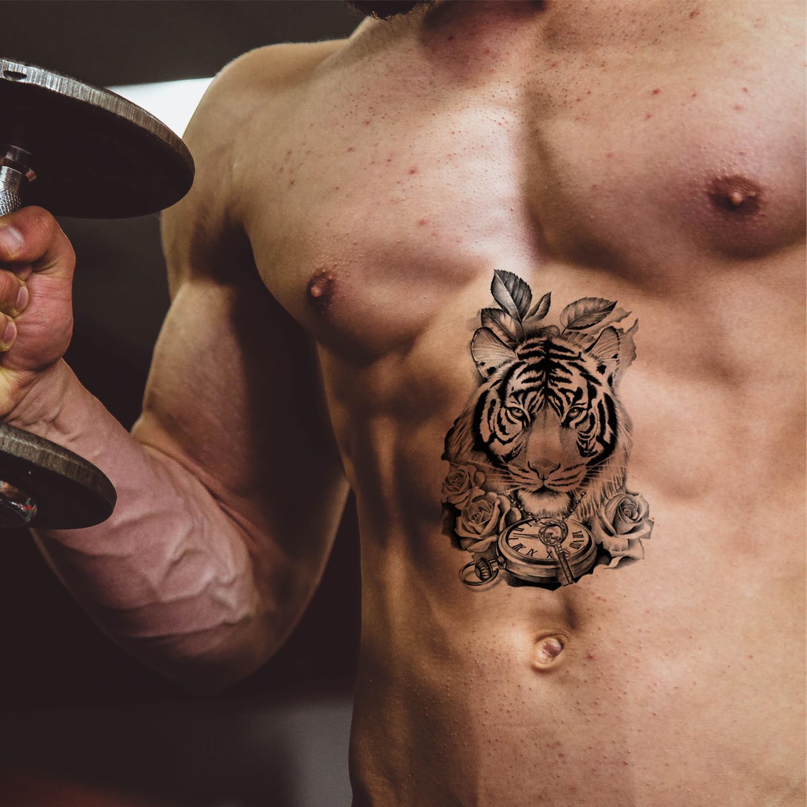 half chest tattoos for men 0063