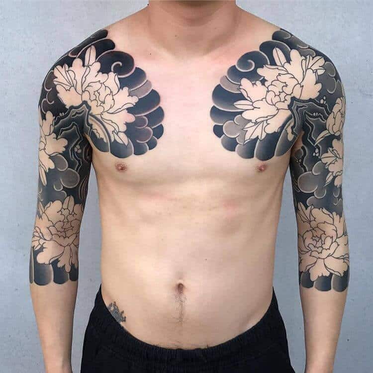 half chest tattoos for men 0068