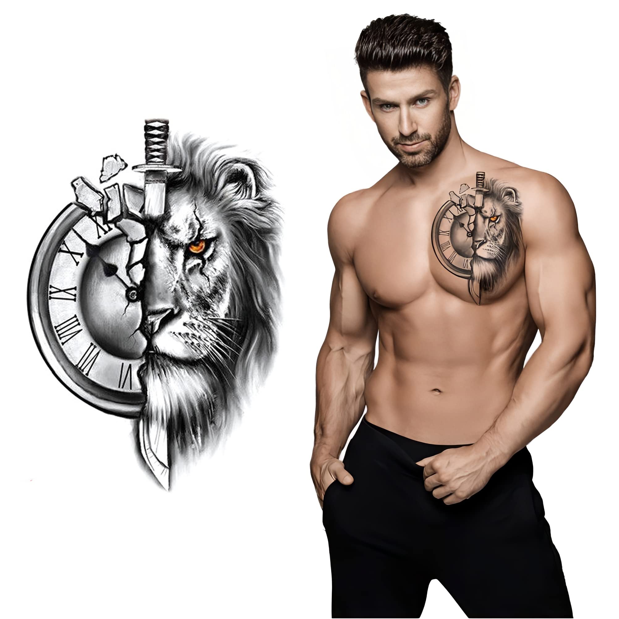 half chest tattoos for men 0075