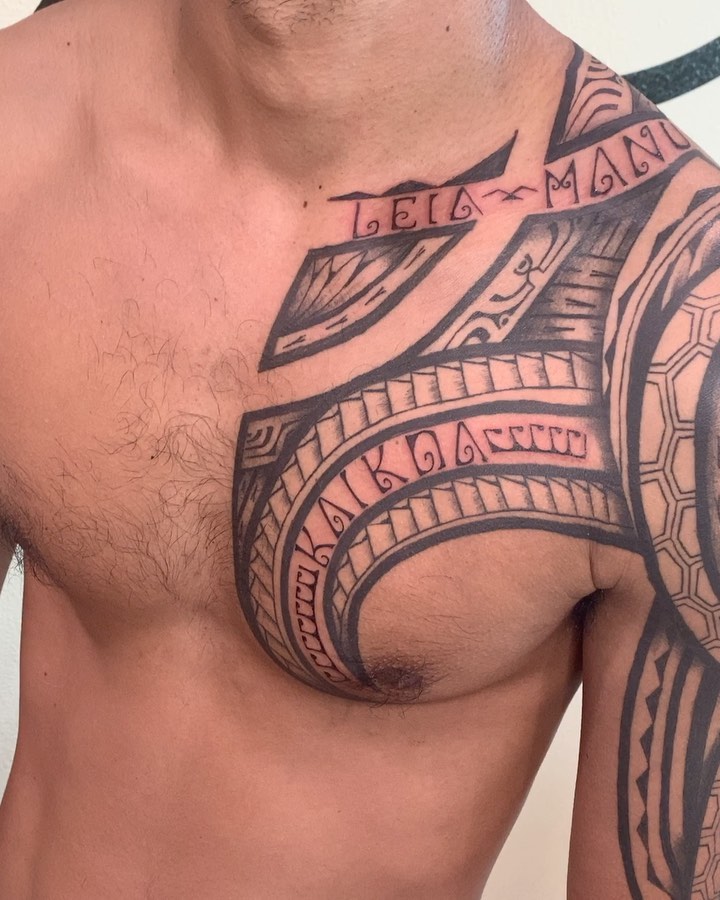 half chest tattoos for men 0090