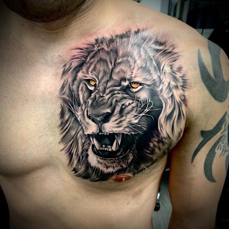 half chest tattoos for men 0099