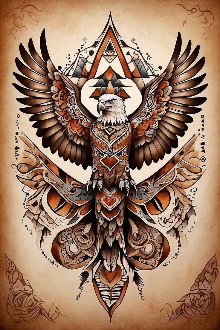 hawk tattoos for men 0016