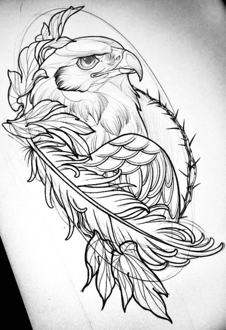 hawk tattoos for men 0035