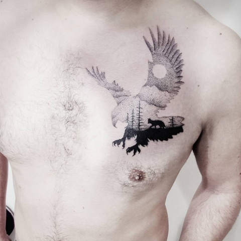 hawk tattoos for men 0079