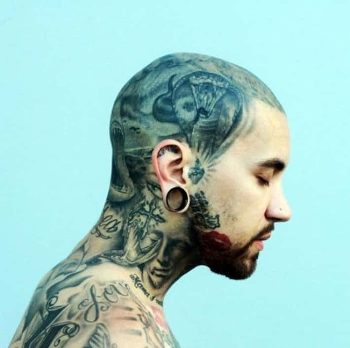 head tattoos for men 0011