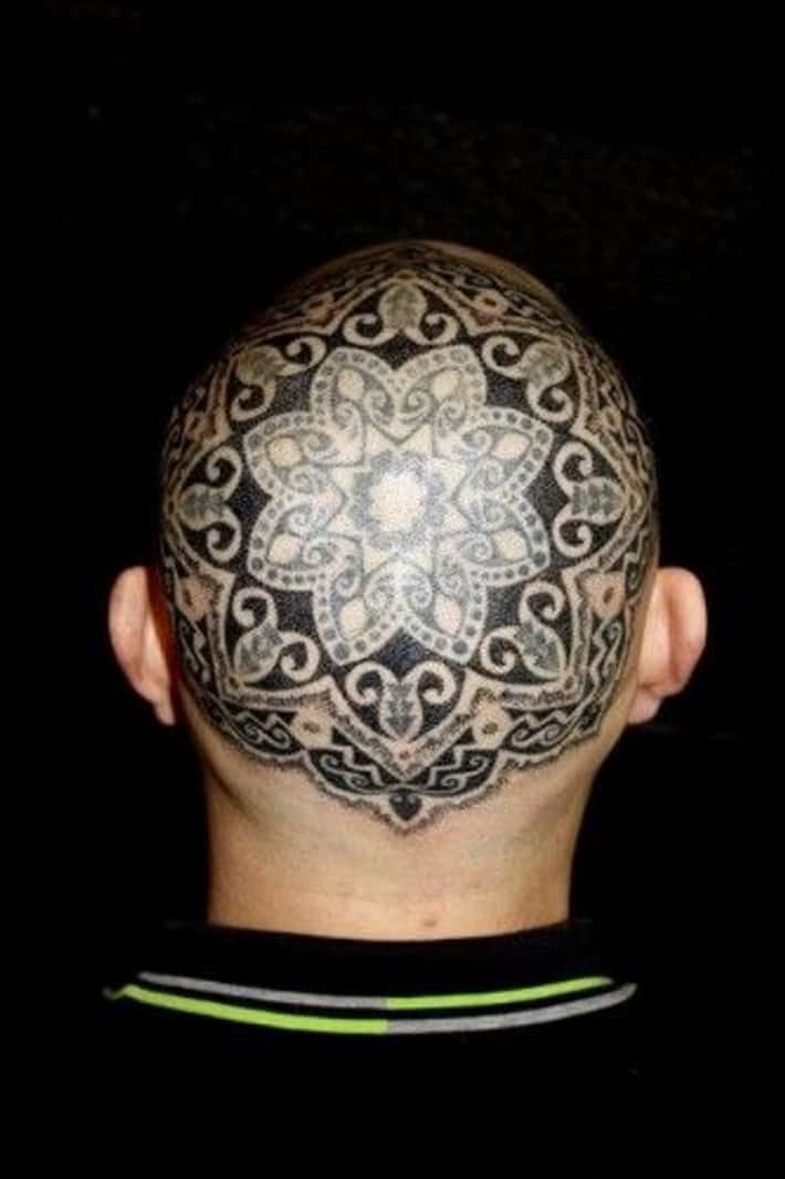 head tattoos for men 0014