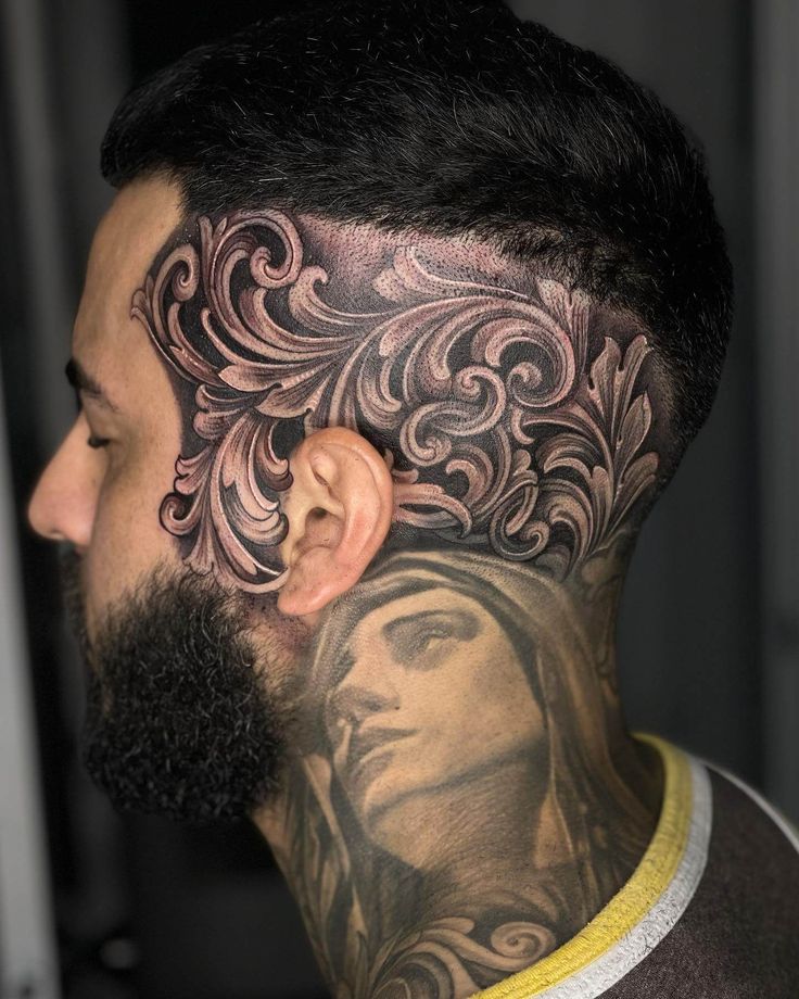 head tattoos for men 0016