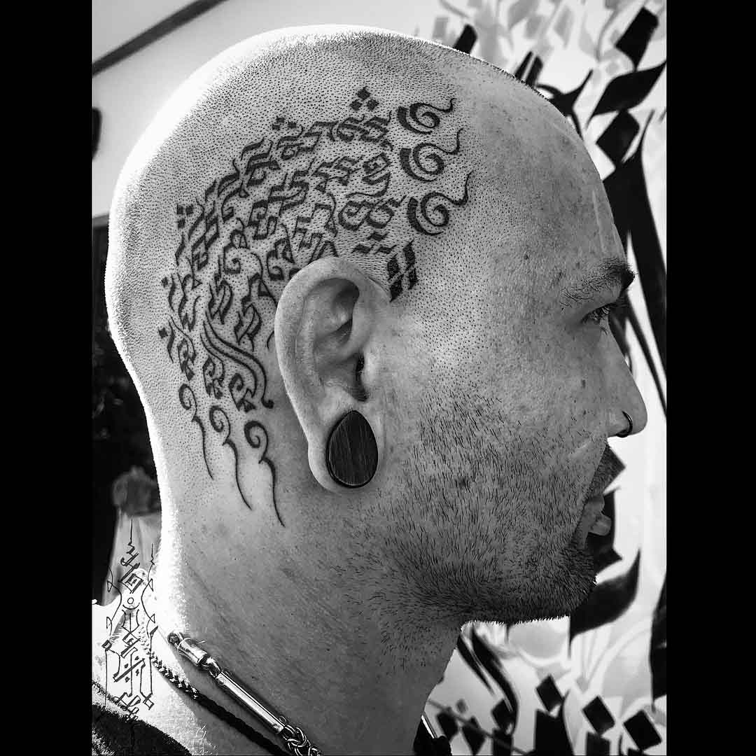 head tattoos for men 0025