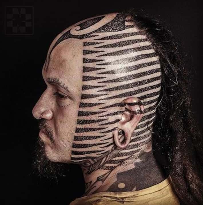 head tattoos for men 0041