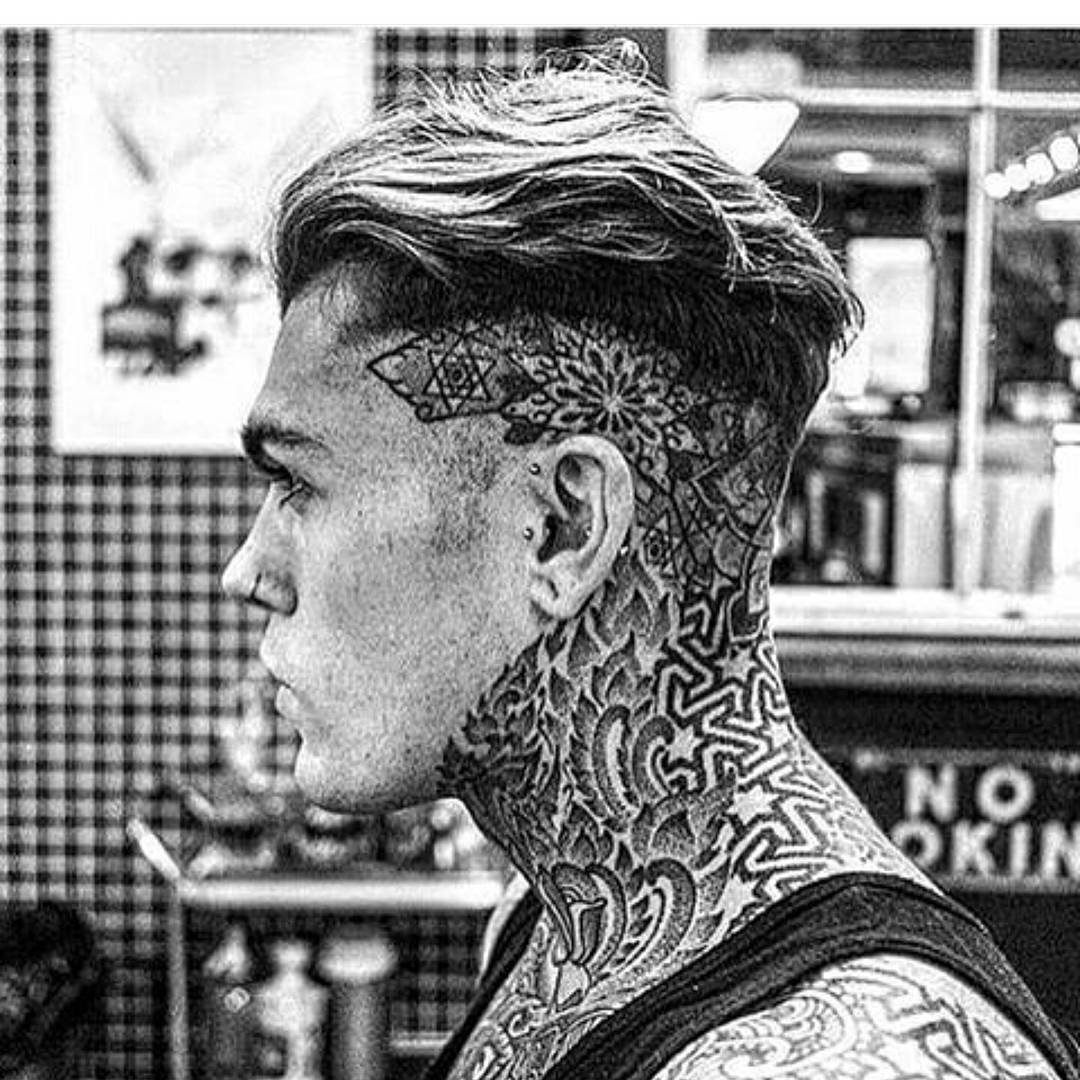 head tattoos for men 0076