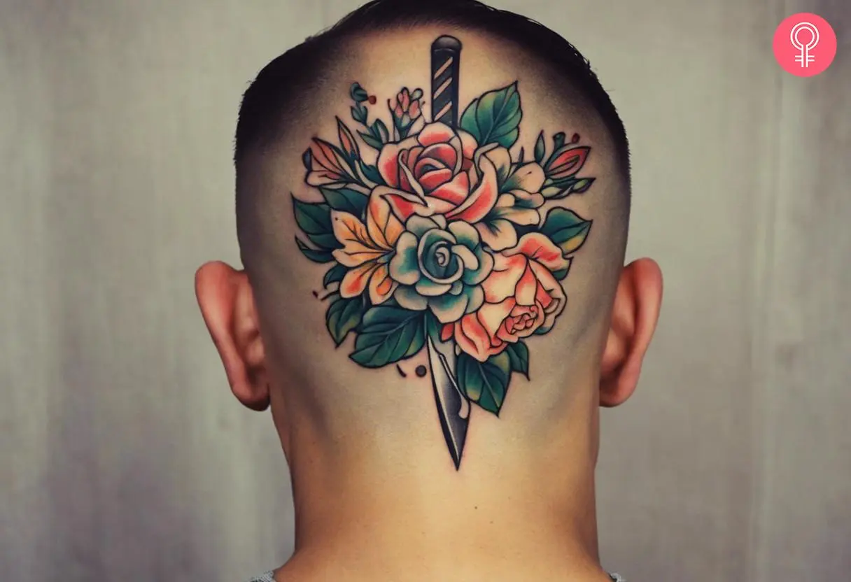 head tattoos for men 0089