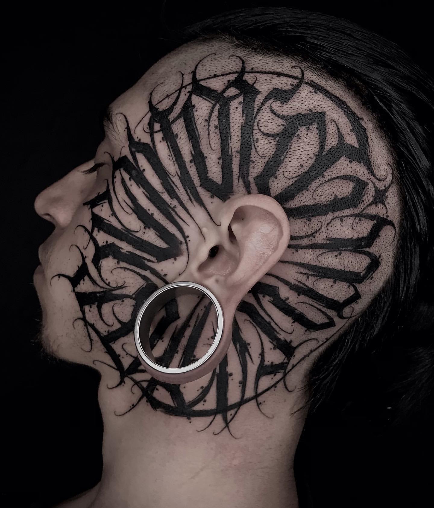 head tattoos for men 0099