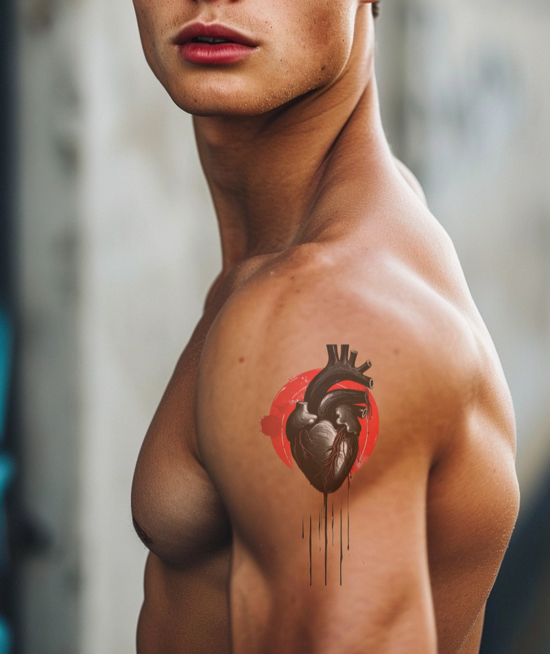 heart tattoos for men 0011