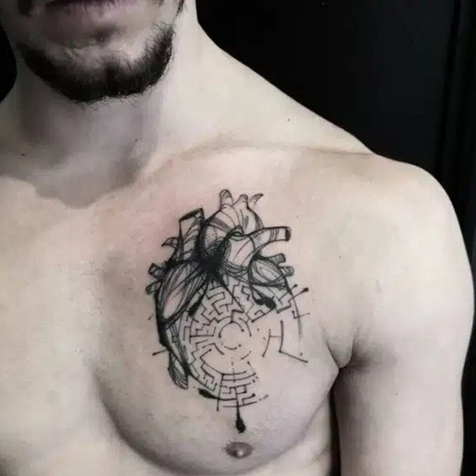 heart tattoos for men 0028