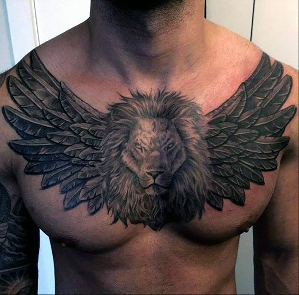 heart tattoos on chest for men 0015