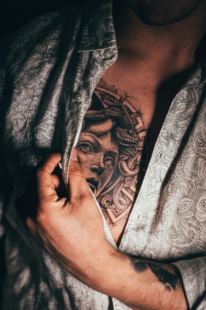 heart tattoos on chest for men 0018