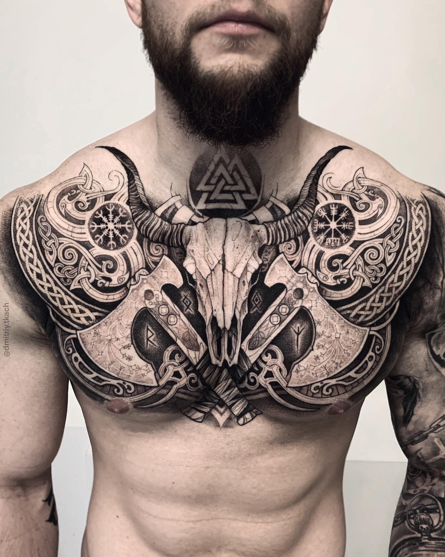 heart tattoos on chest for men 0029