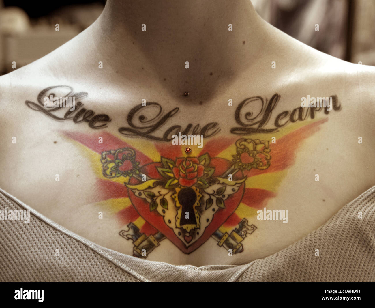 heart tattoos on chest for men 0053