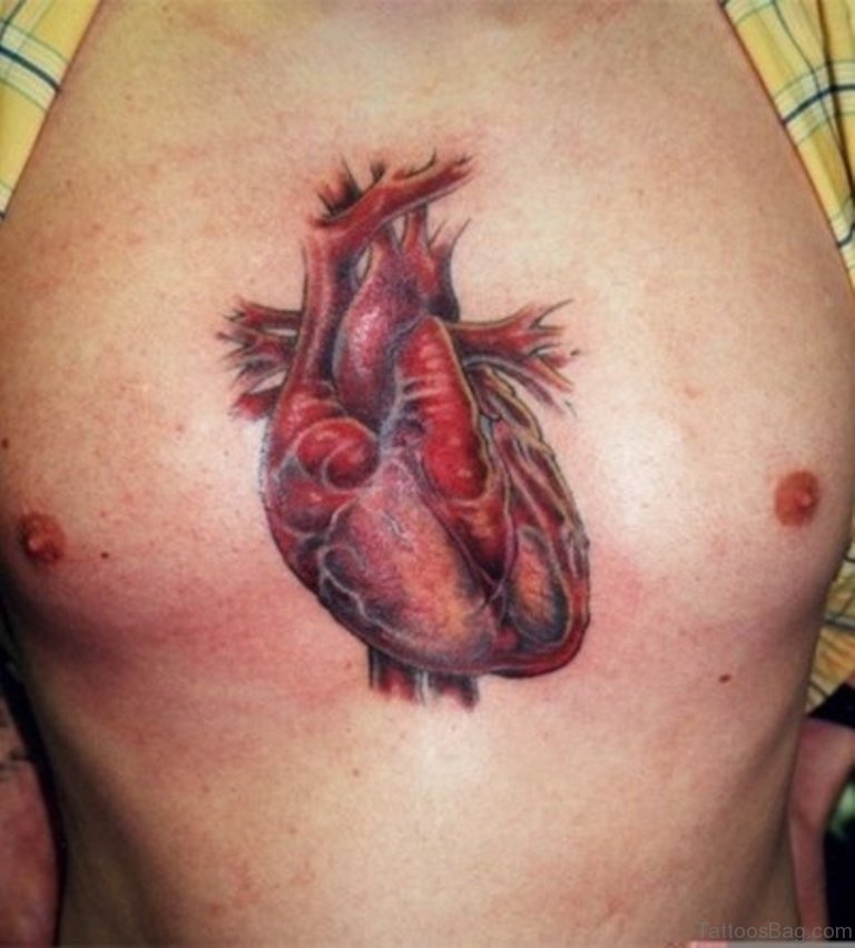 heart tattoos on chest for men 0079