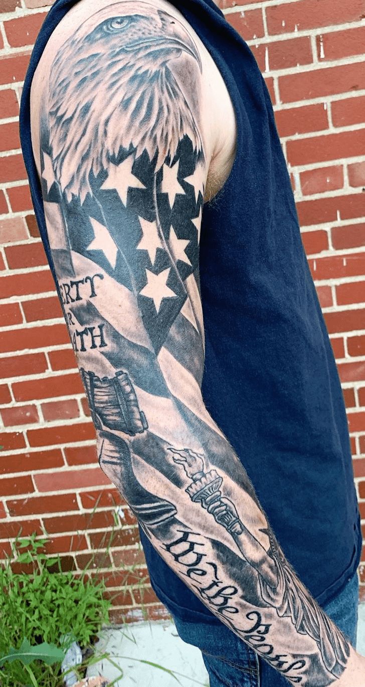 historical significance of flag tattoos for men