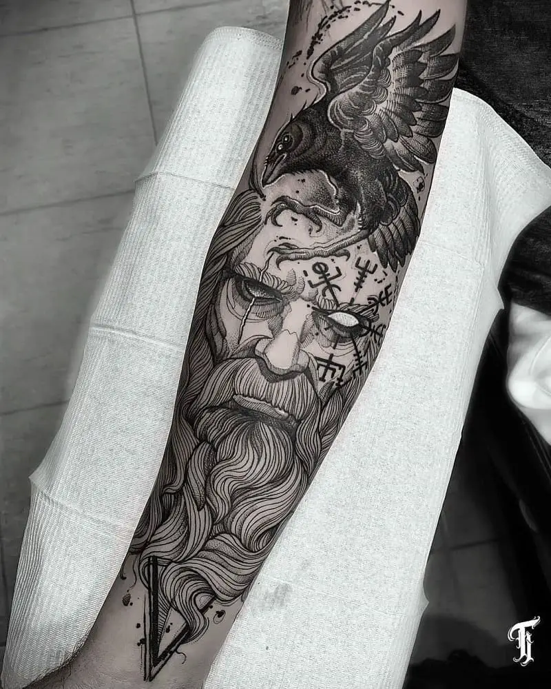 historical Viking tattoos for men forearm